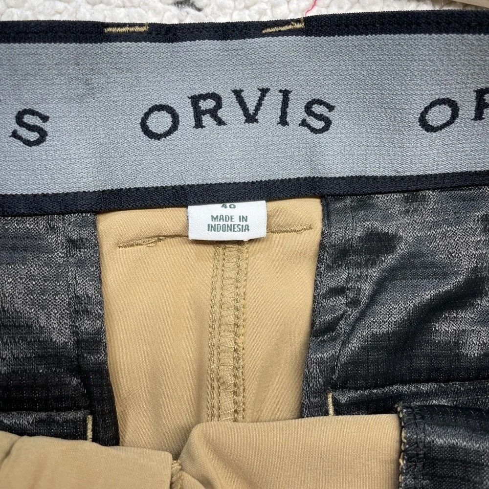 Orvis Cargo Shorts Mens 40 Tan Khaki Performance Hiking‎ Fishing Outdoor Pockets